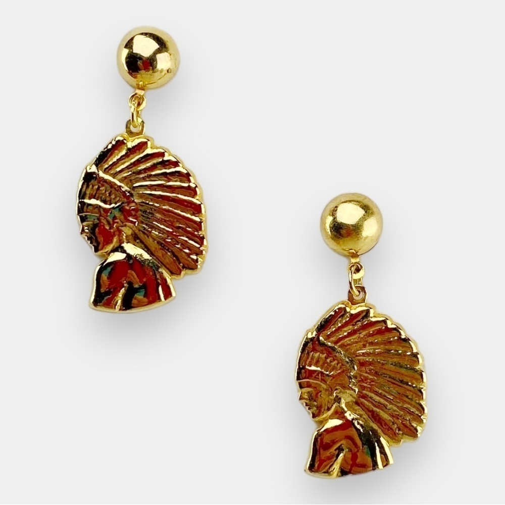 Pierced Indian Chief Earrings​